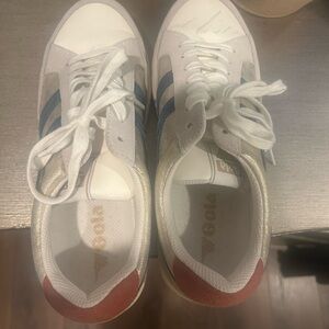 Gola Women's Sneakers in White, Blue, and Red